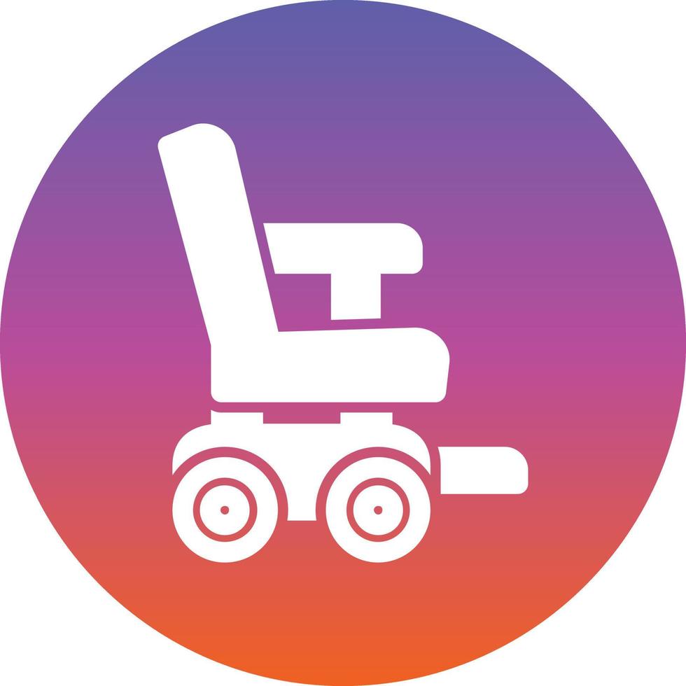 Automatic Wheelchair Vector Icon Design