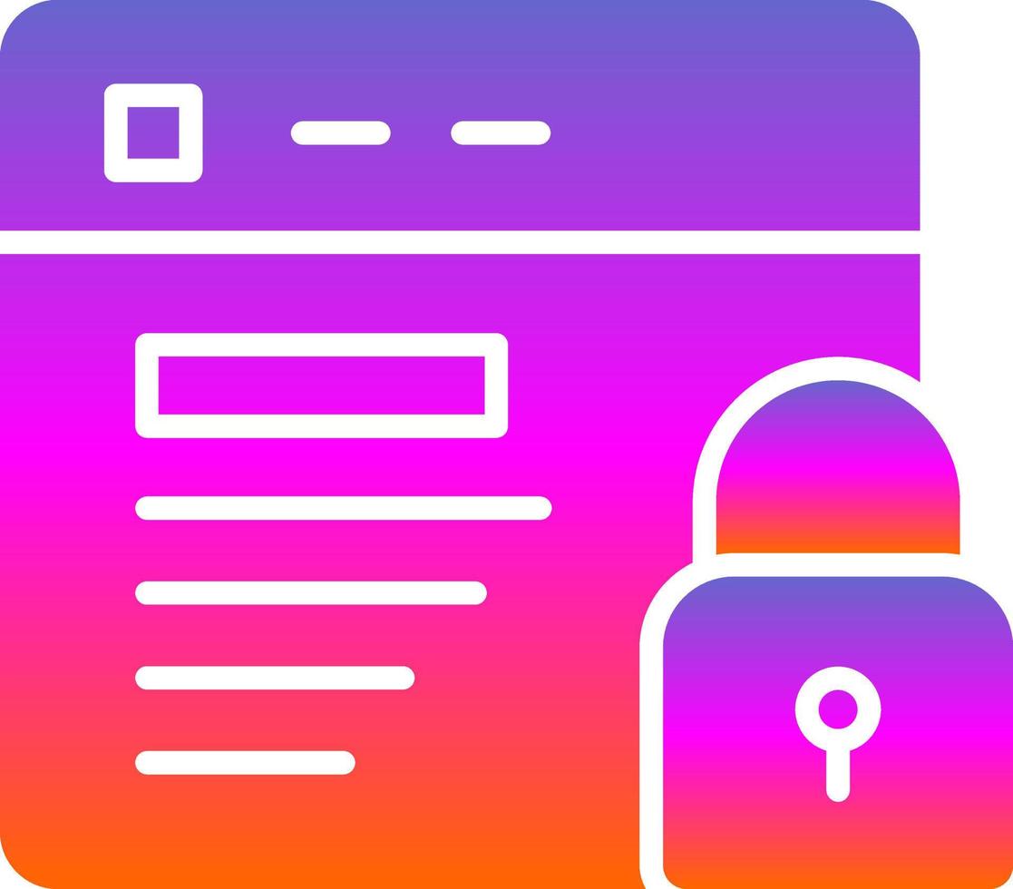 Website Security Vector Icon Design