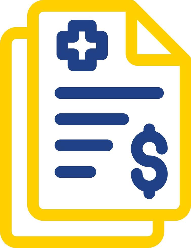 Medical Bill Vector Icon Design