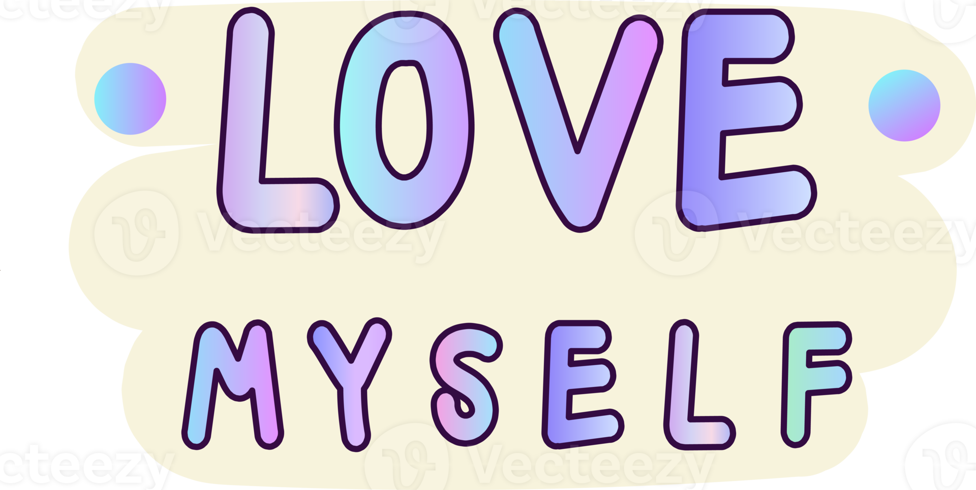love myself lettering phrase hand drawn Illustration 15730456 PNG