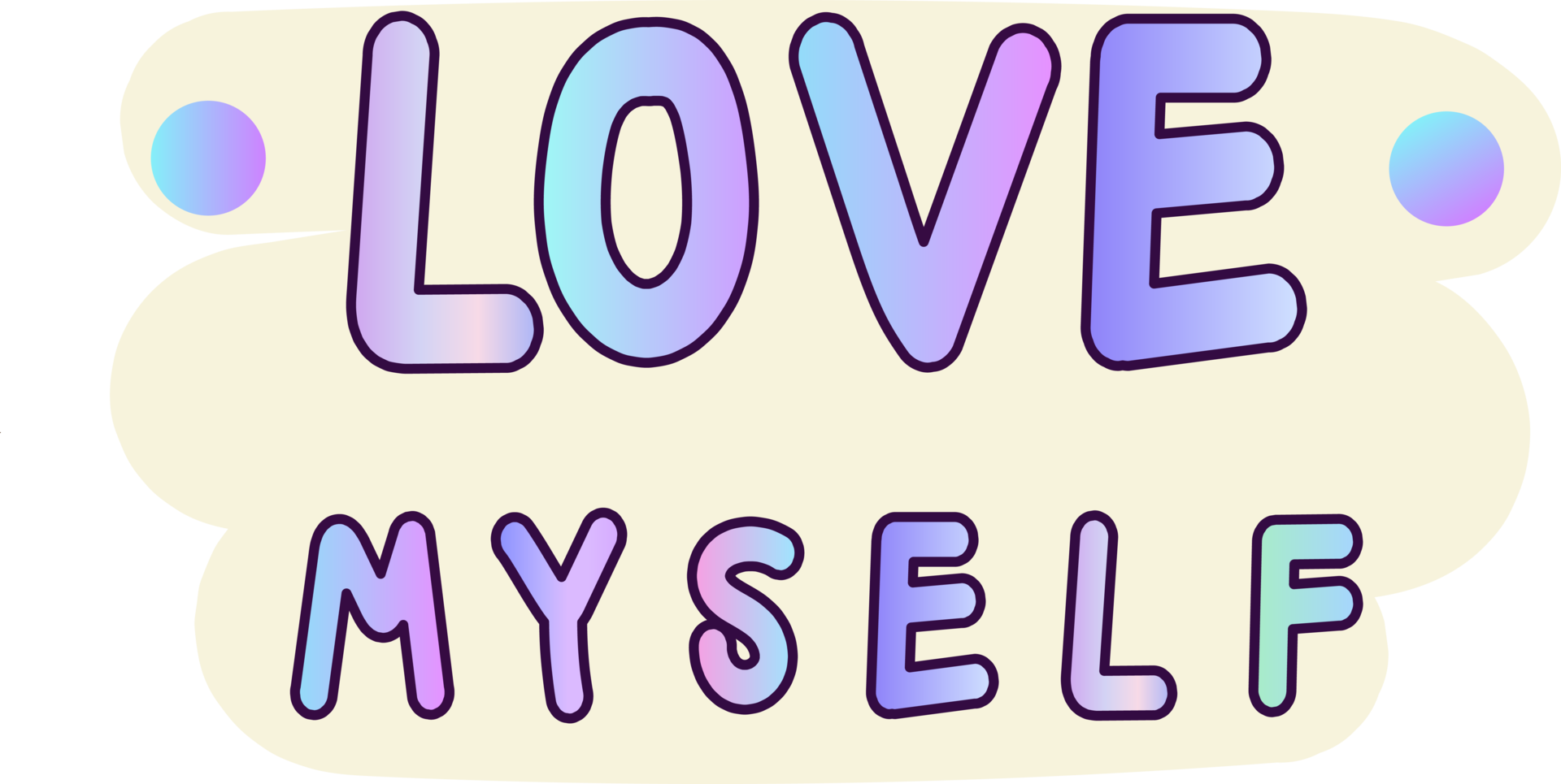 loveyourself love yourself text sticker by @itzblacktzy