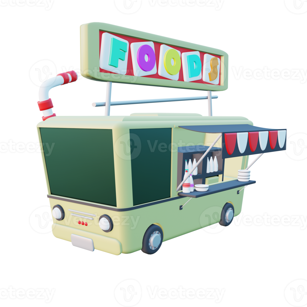 Food In the Car 3D render png