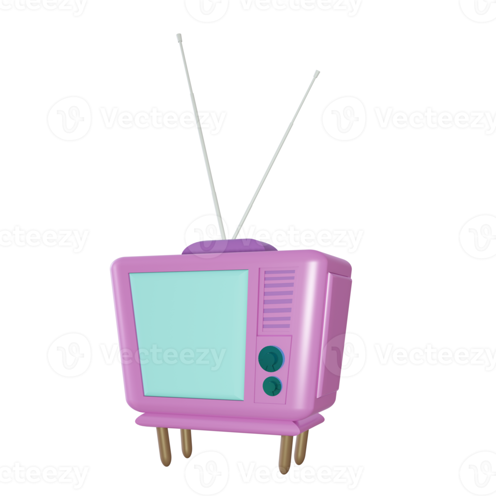 télévision classique couleur violette png