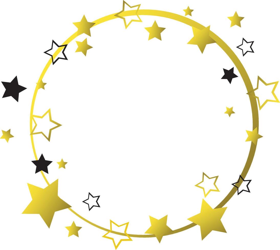 fondo de marco de círculo de estrella aislado vector