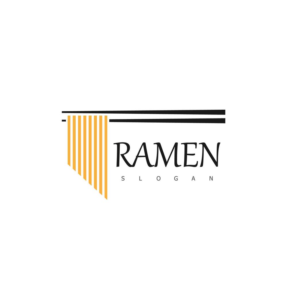 food noodle logo design ramen vector