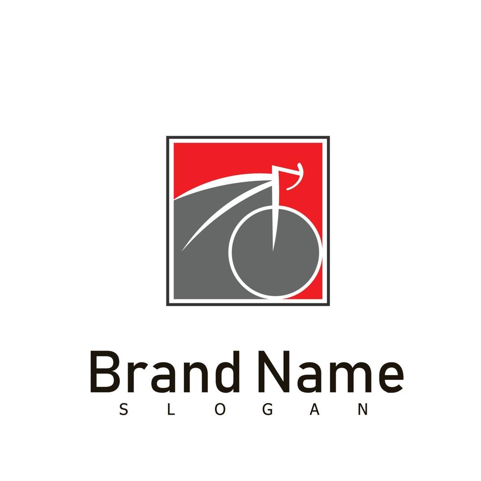 bike ride bicycle logo speed vector