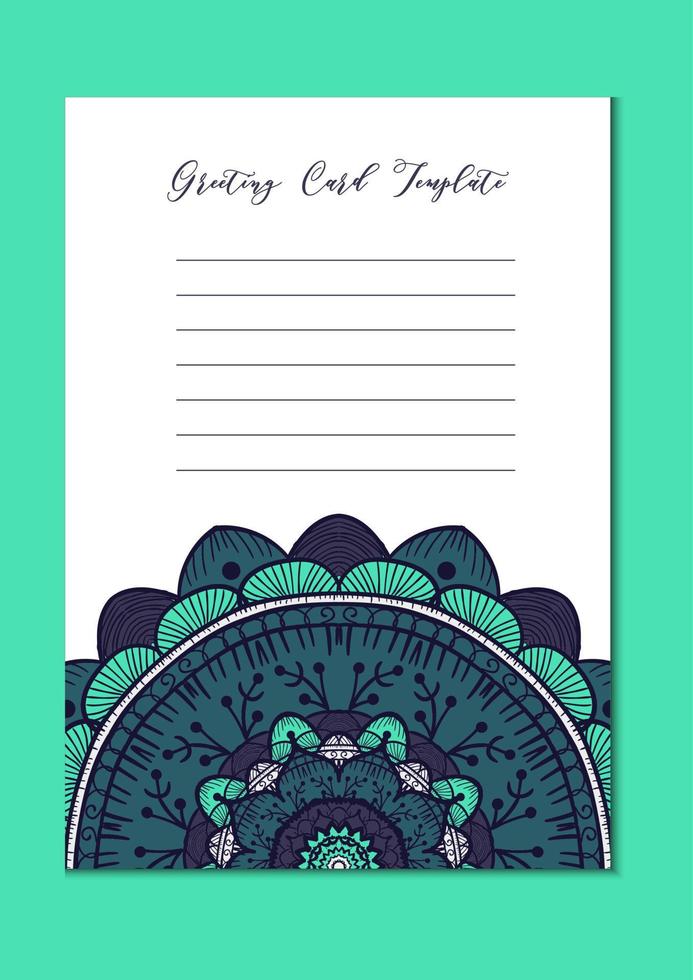 Mandala vintage template card vector