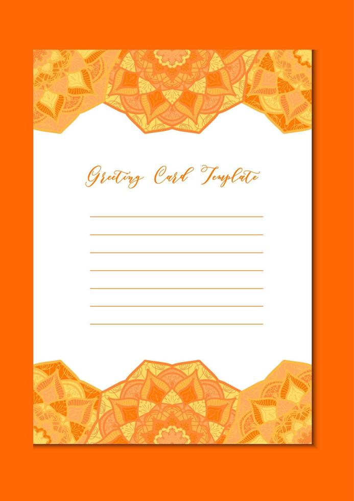 Mandala vintage template card vector