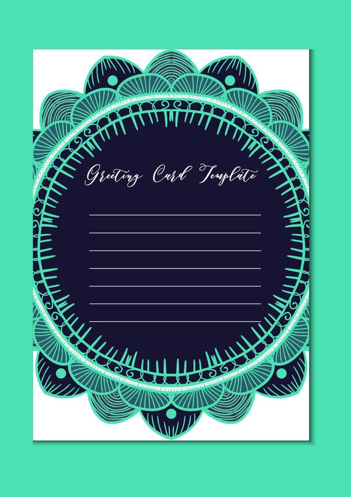Mandala vintage template card vector