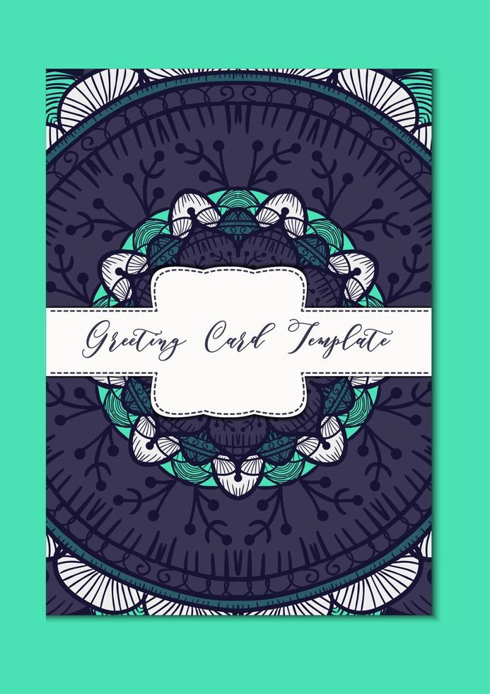 Mandala vintage template card vector