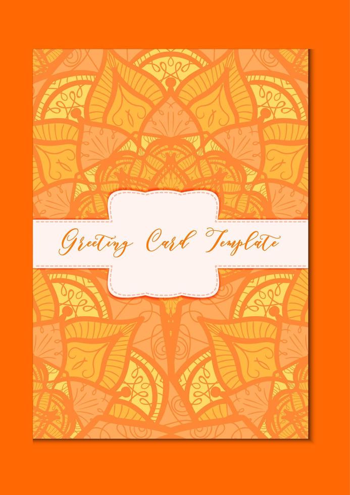 Mandala vintage template card vector