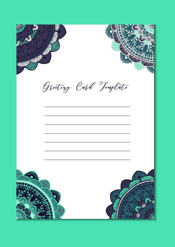 Mandala vintage template card vector