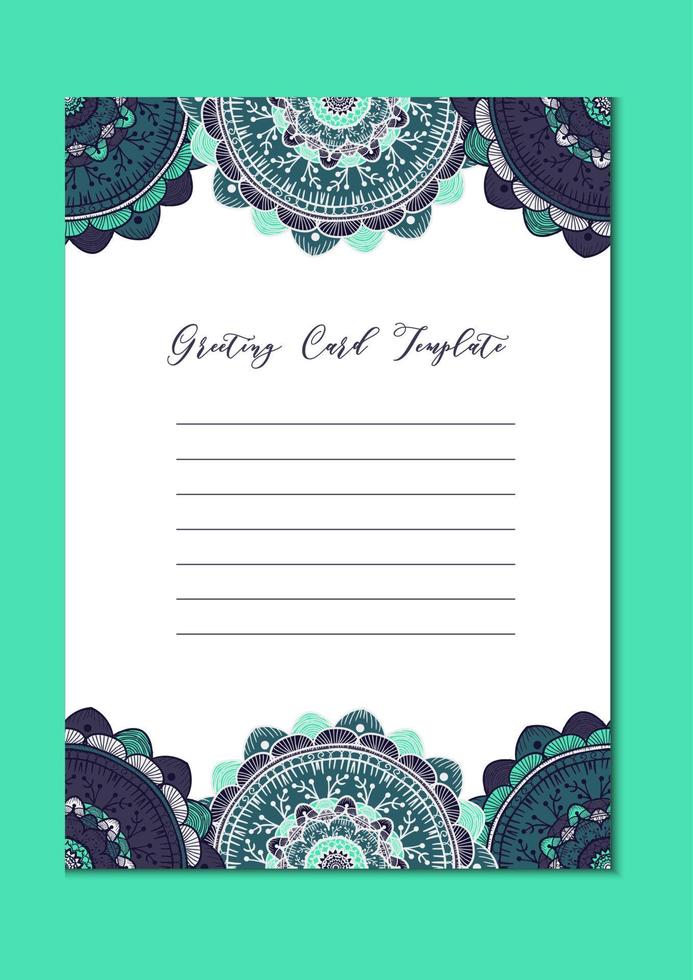 Mandala vintage template card vector