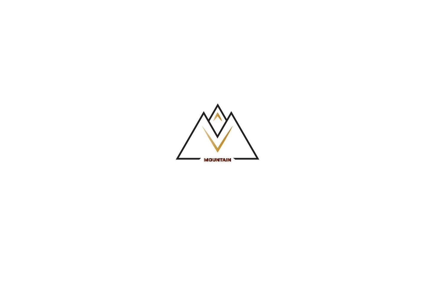 natural mountain icons and logo vector