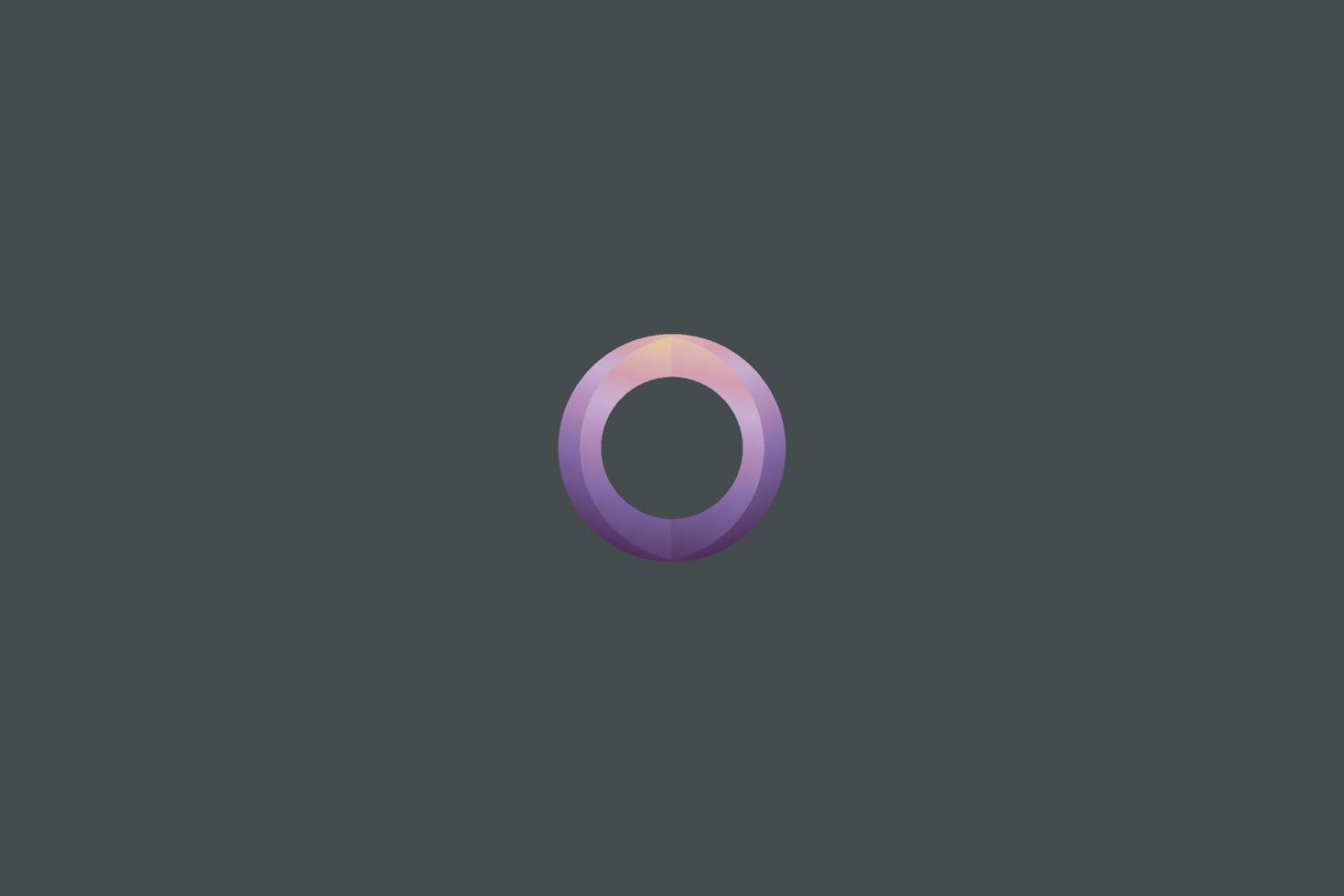 Free vector letter o colorful logo