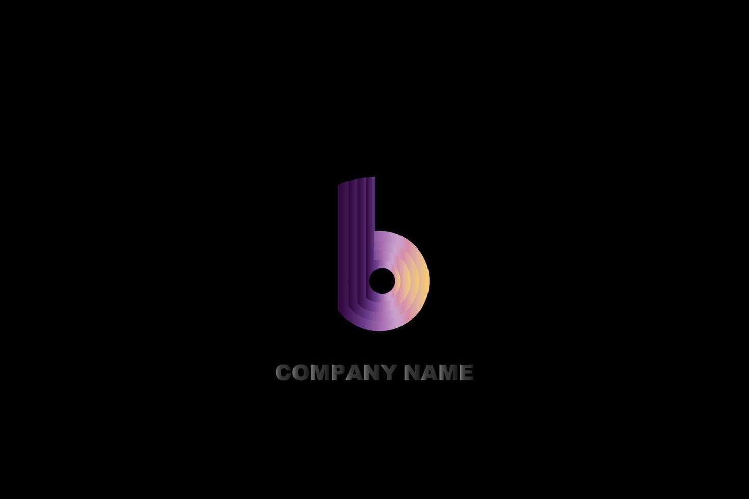 b latter logo design vector