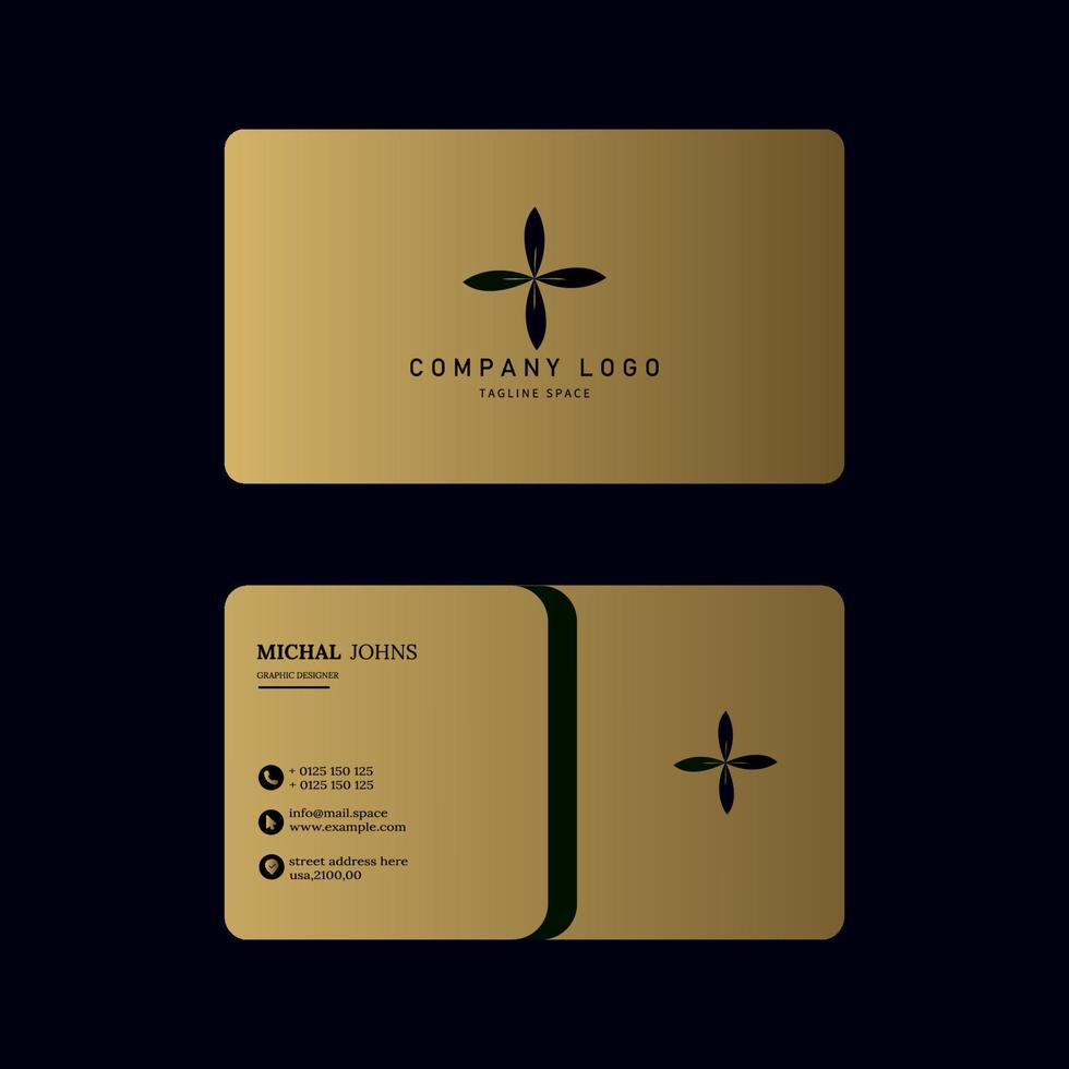GOLDEN COLOR BUSINESS CARD vector