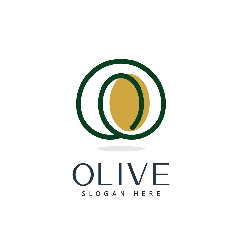 plantilla de diseño de spa y belleza con logotipo de aceite de oliva vector