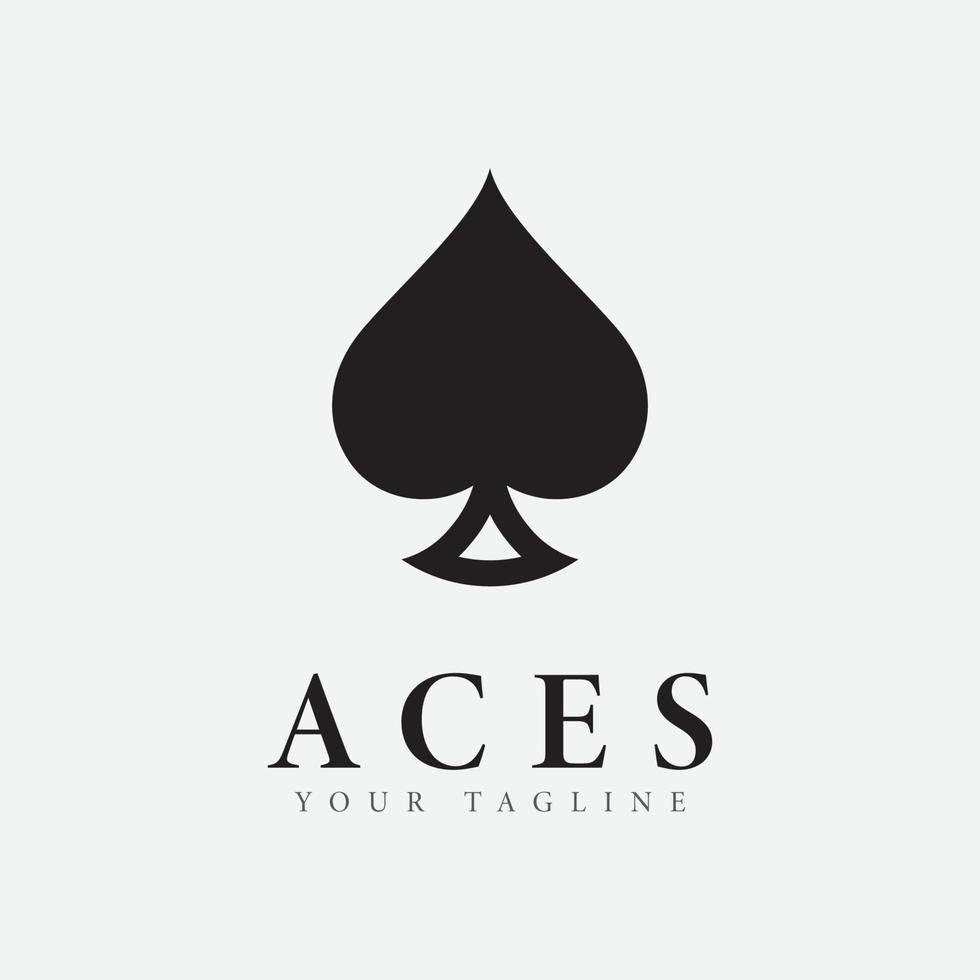 icono de vector de diseño de logotipo de ases