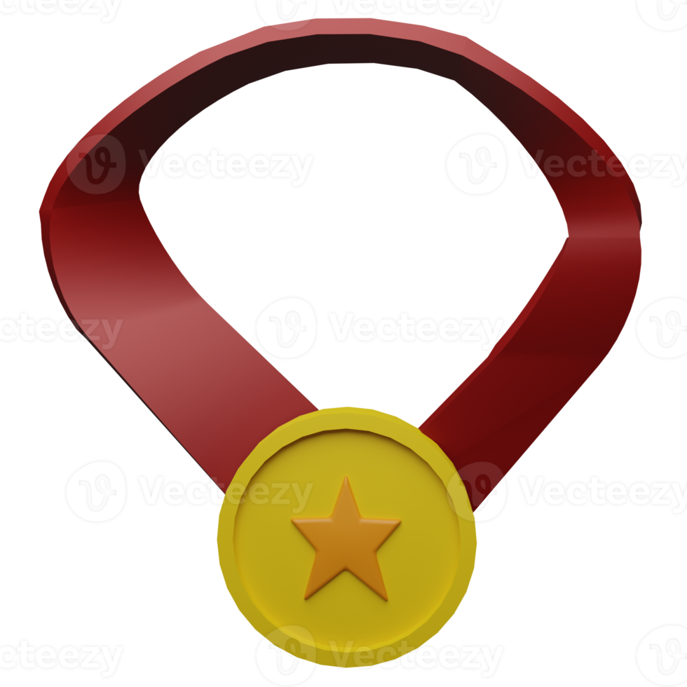 guld medalj ikon 3d png