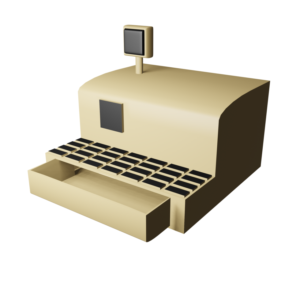 icono de caja registradora 3d png