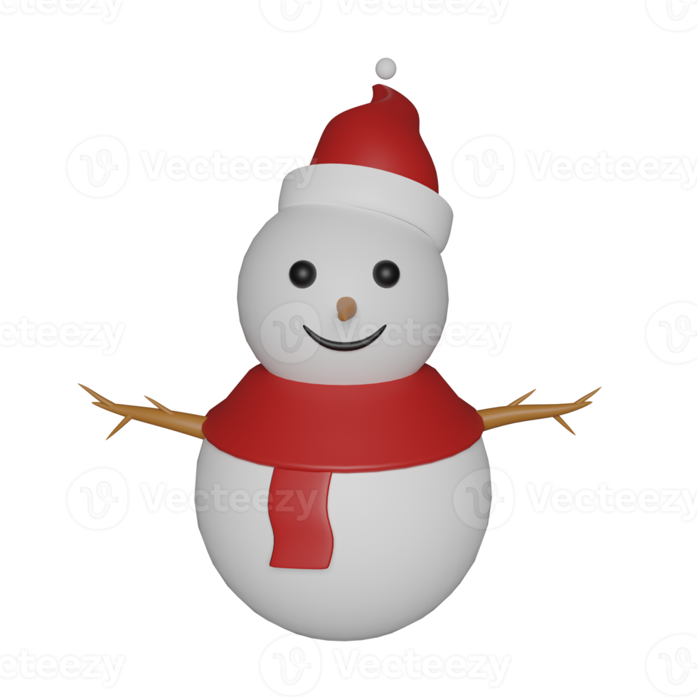 Snowman Icon 3D png