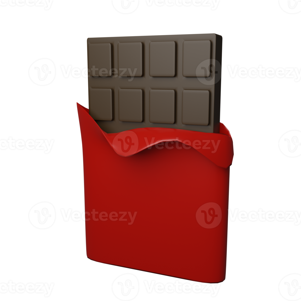 icône de chocolat de la saint-valentin 3d png