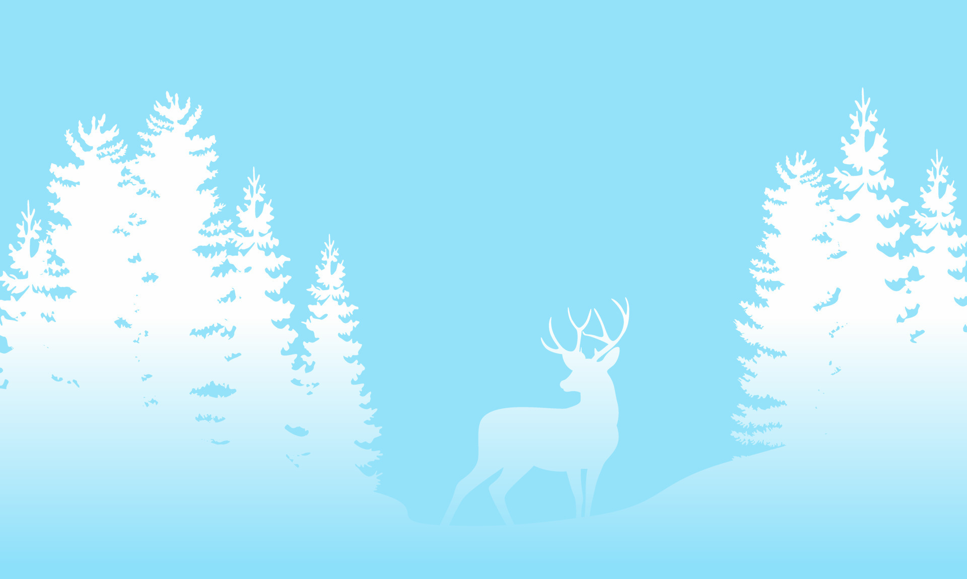 pine tree with Deer christmas wallpaper background vector design