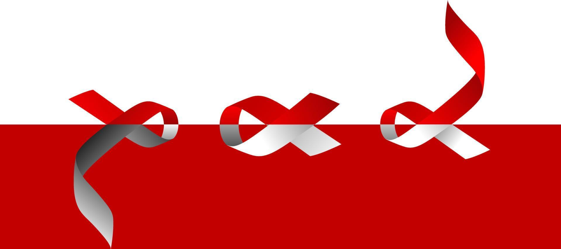 red white bow ribbons vector wallpaper background
