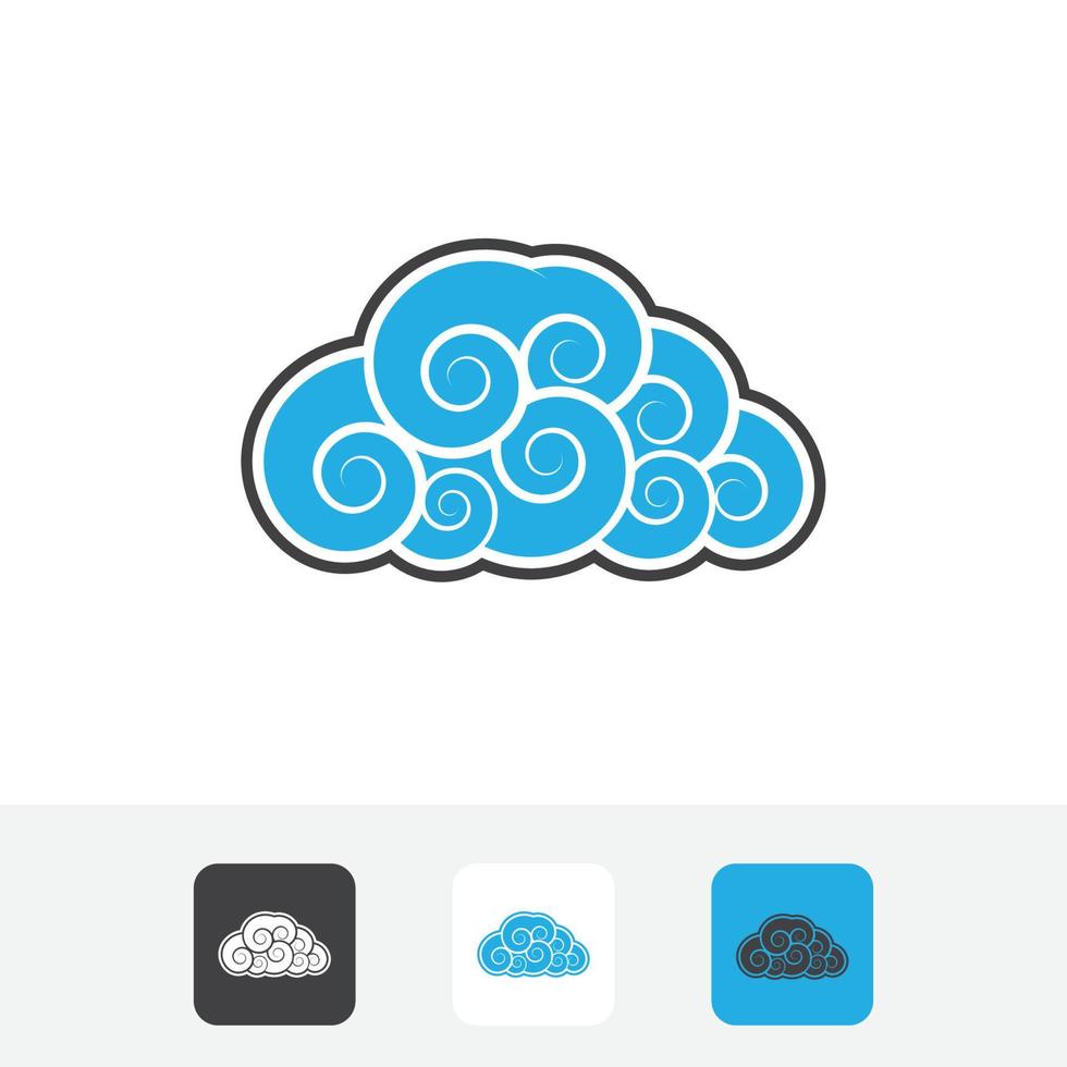 Cloud Logo Modern and Simple Styles vector