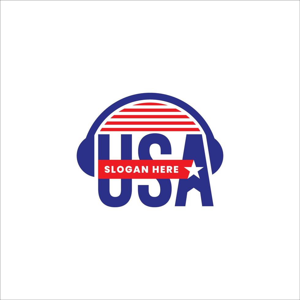 Made in the USA logo, labels and badges vector set on white background