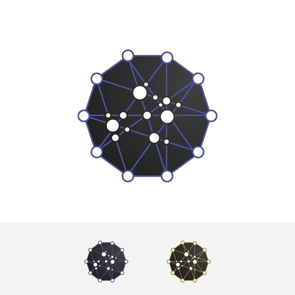 technology and science logo in a modern and simple and clean style vector