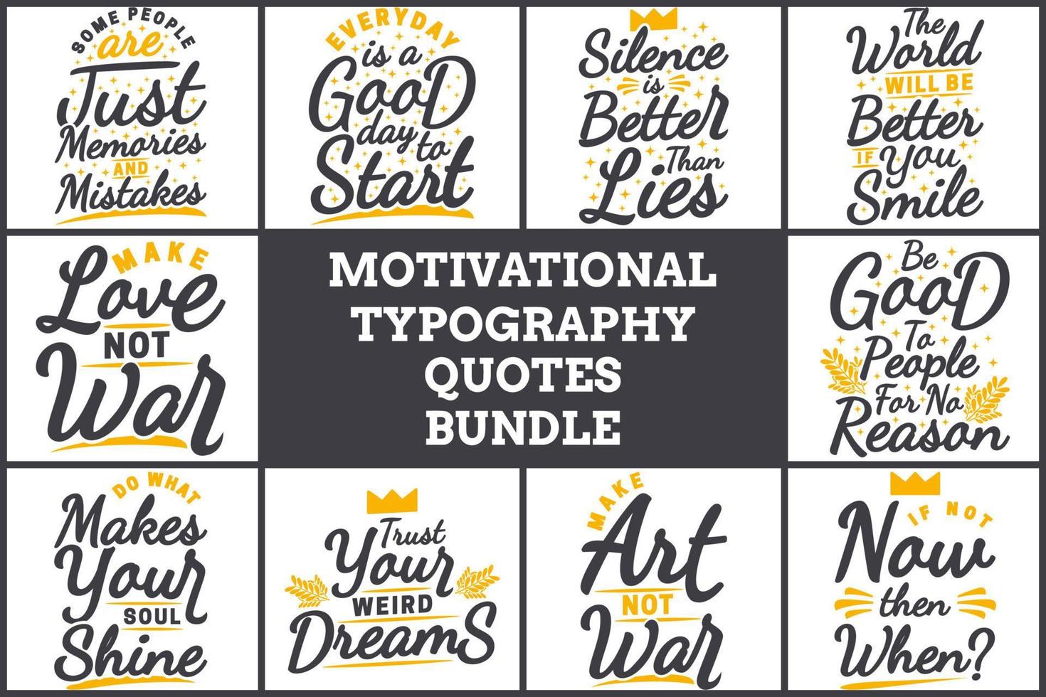 MOTIVATIONAL TYPOGRAPHY QUOTES BUNDLE VOL. 5 vector
