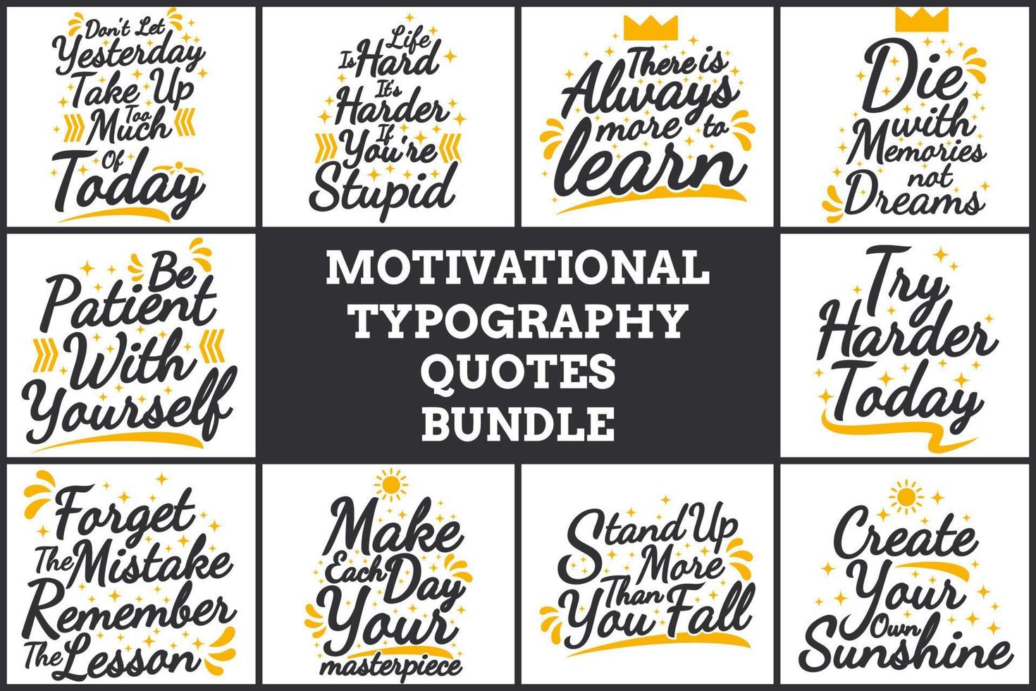 MOTIVATIONAL TYPOGRAPHY QUOTES BUNDLE VOL. 2 vector