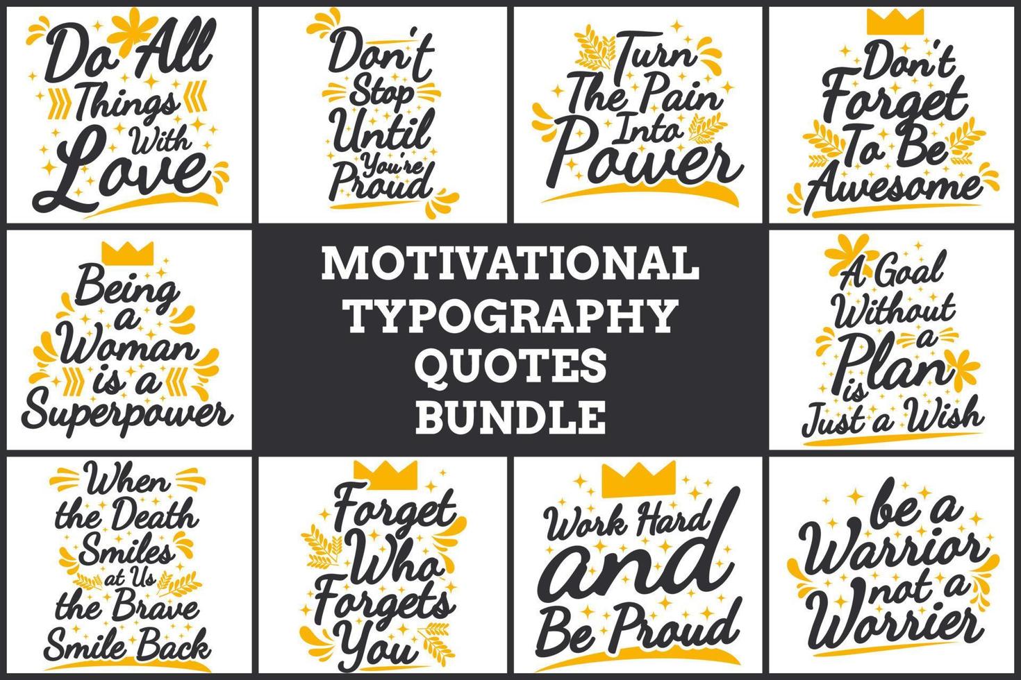 MOTIVATIONAL TYPOGRAPHY QUOTES BUNDLE VOL. 3 vector