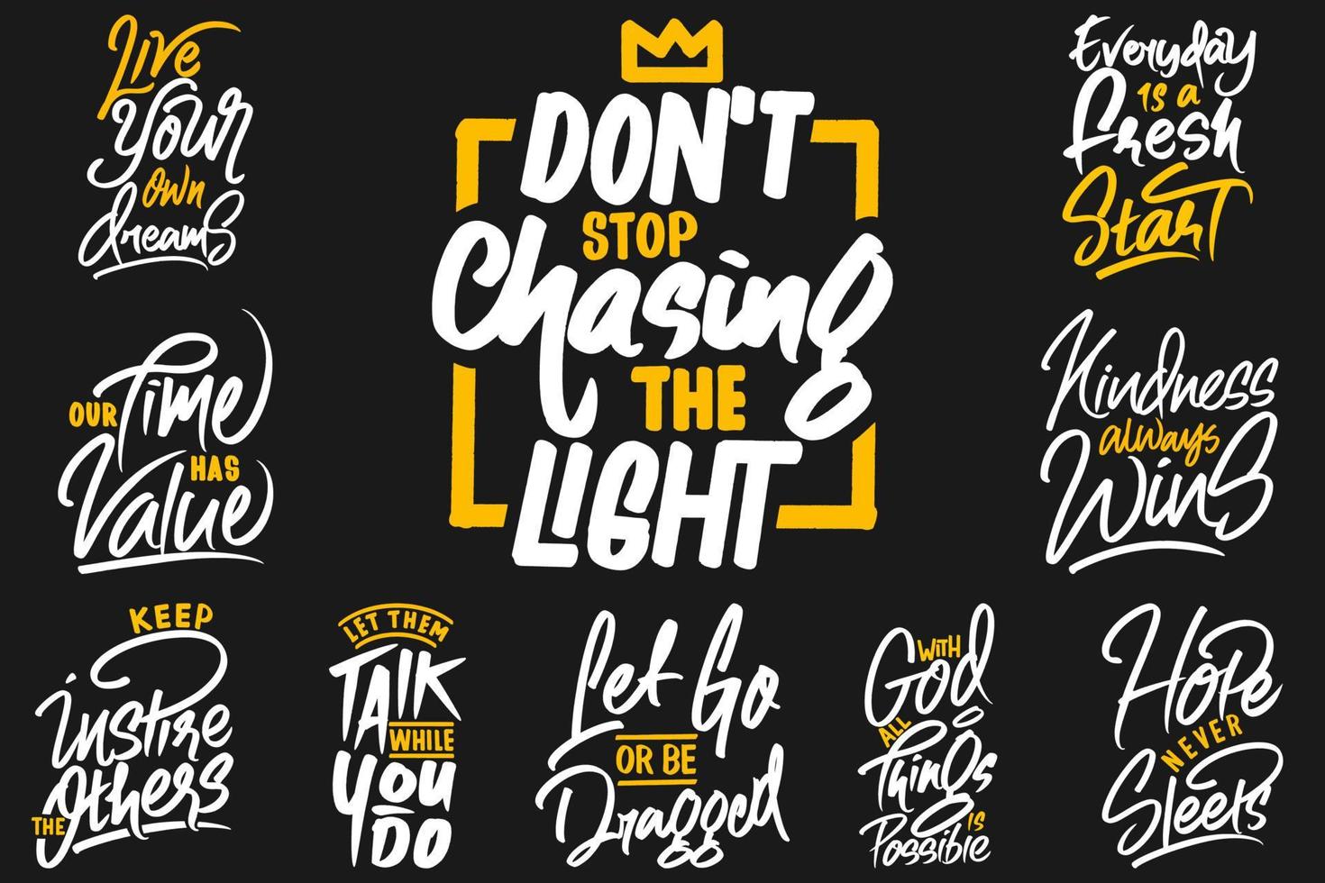 MOTIVATIONAL TYPOGRAPHY QUOTES BUNDLE VOL. 9 vector