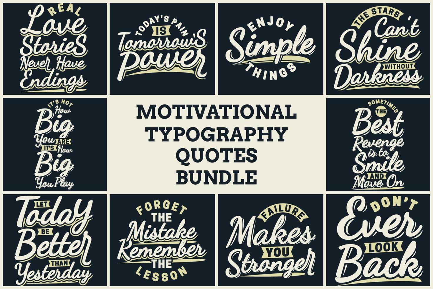 MOTIVATIONAL TYPOGRAPHY QUOTES BUNDLE VOL. 6 vector