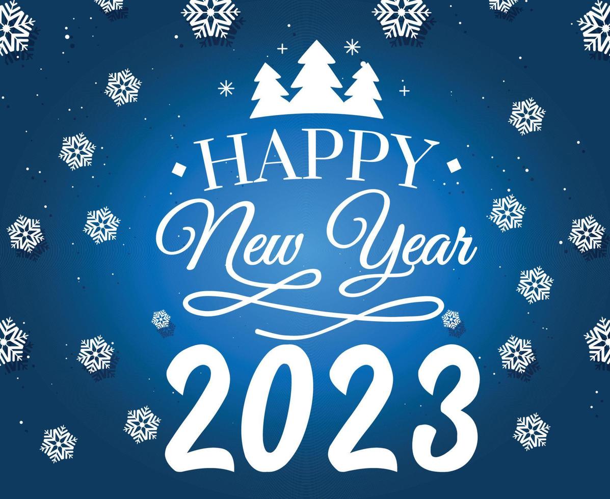 2023 Happy New Year Holiday Illustration Vector Abstract White And Blue Gradient