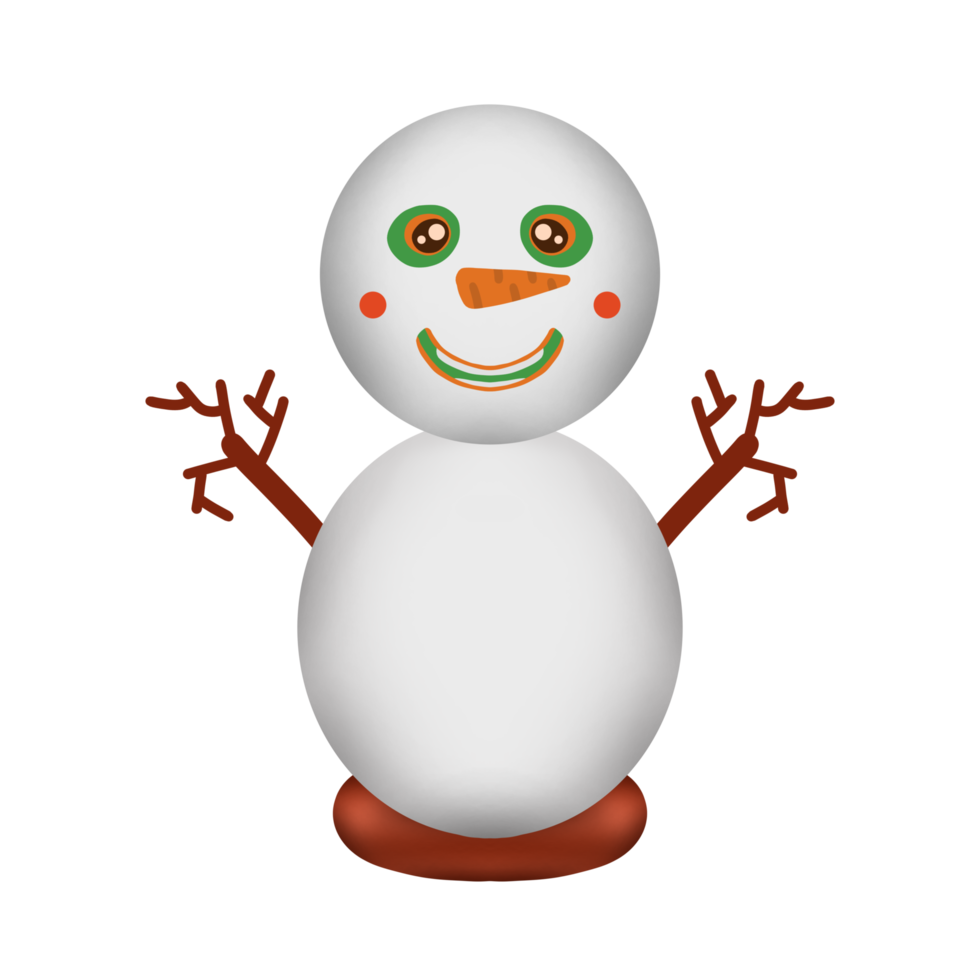 Character Cartoon Snowman Christmas png