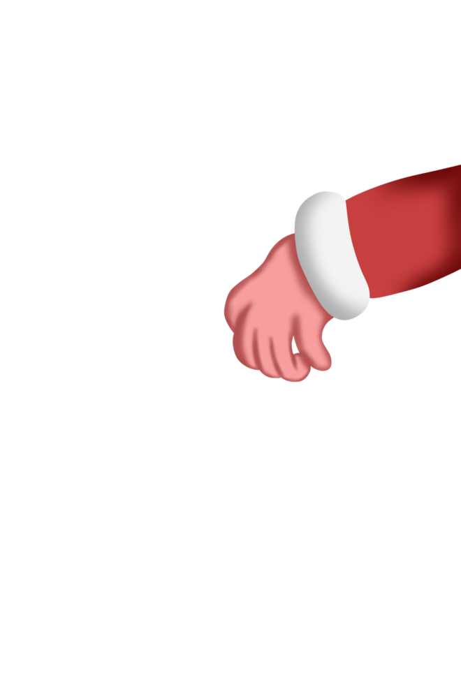 Christmas Santa Claus Hand Cartoon png