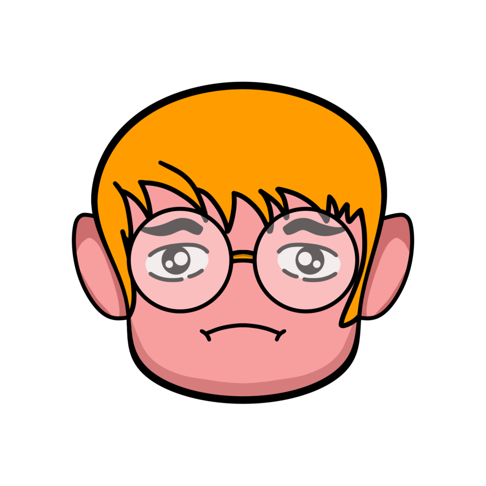 junge emoticon zeichentrickfigur ausdruck png