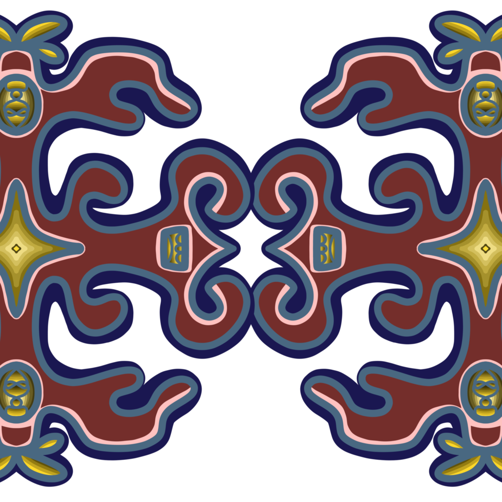 Aesthetic Mandala Flower Line png