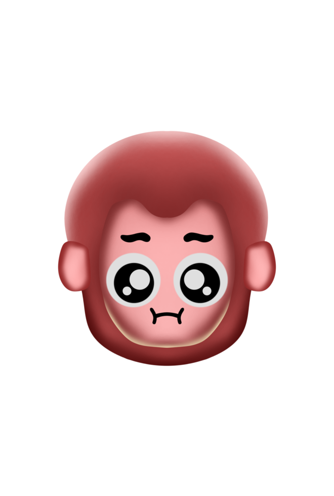 Emoticon personaje dibujos animados animal mono png