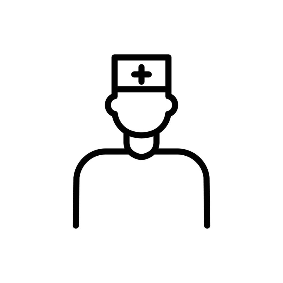 Nurse icon illustration. line icon style. icon related to healthcare and medical. Simple vector design editable. Pixel perfect at 64 x 64