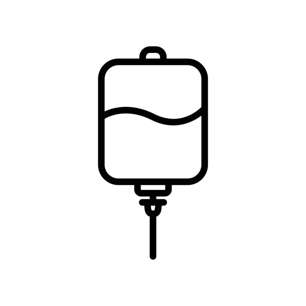 icono de infusión, ilustración de icono de bolsa de sangre. estilo de icono de línea. icono relacionado con la salud y la medicina. diseño vectorial simple editable. píxel perfecto a 64 x 64 vector