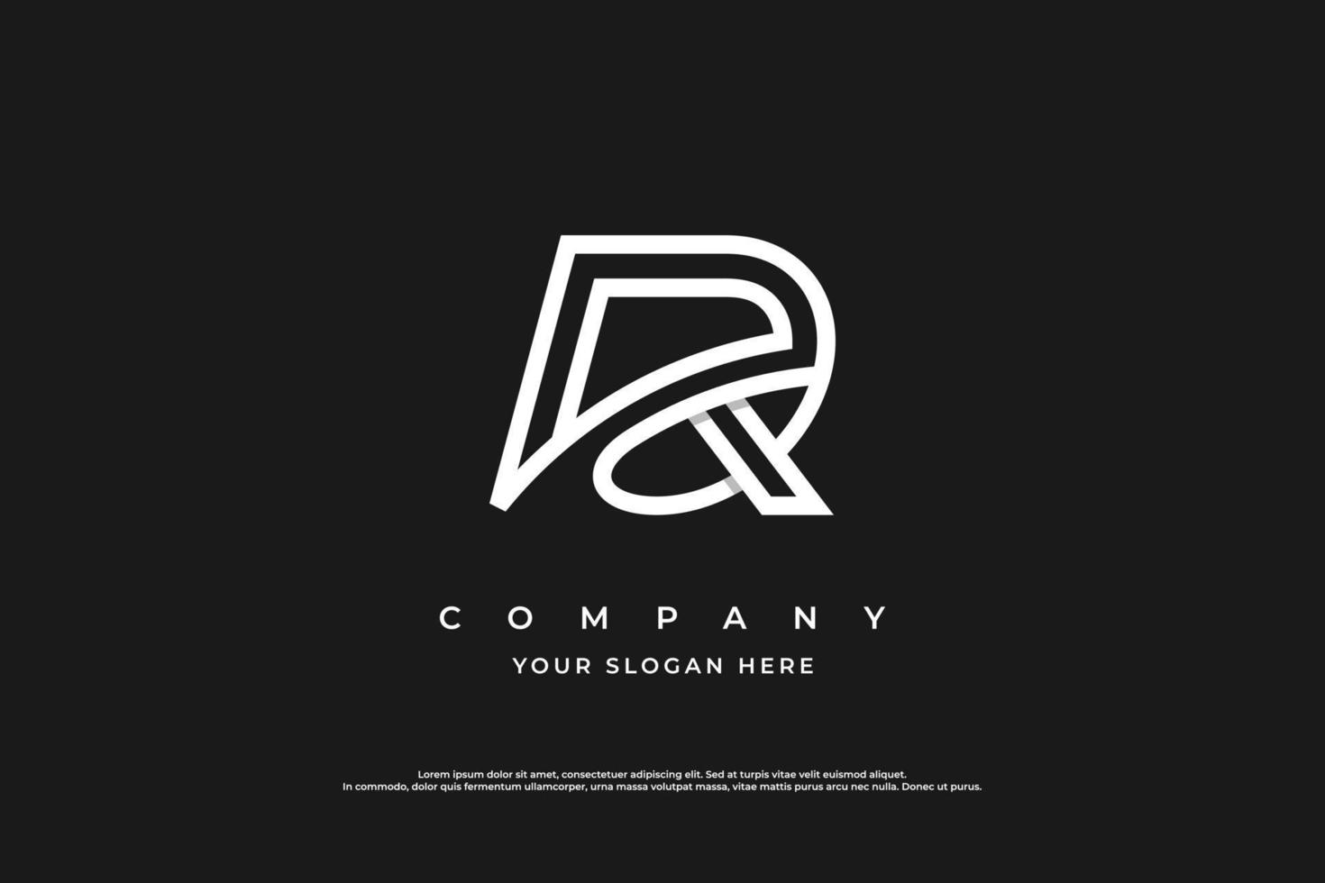 Initial Letter RD or DR Logo Design Vector Template