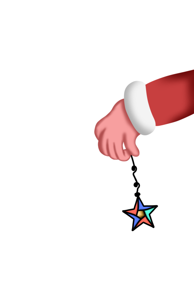 Christmas Santa Claus Hand Cartoon png