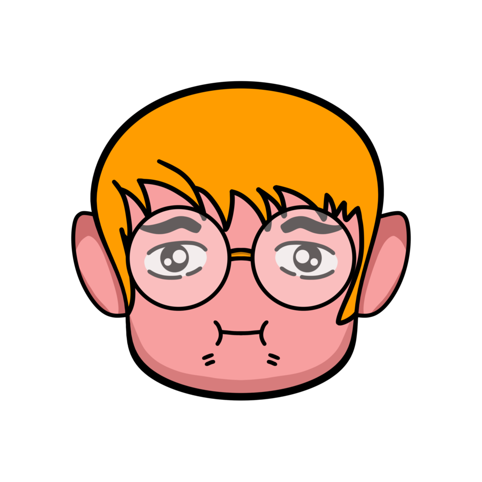 junge emoticon zeichentrickfigur ausdruck png