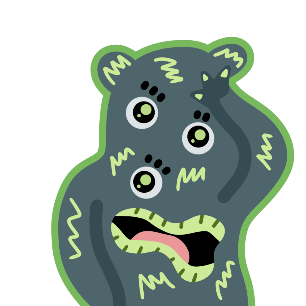 personnage dessin animé mignon doodle monstre expression png