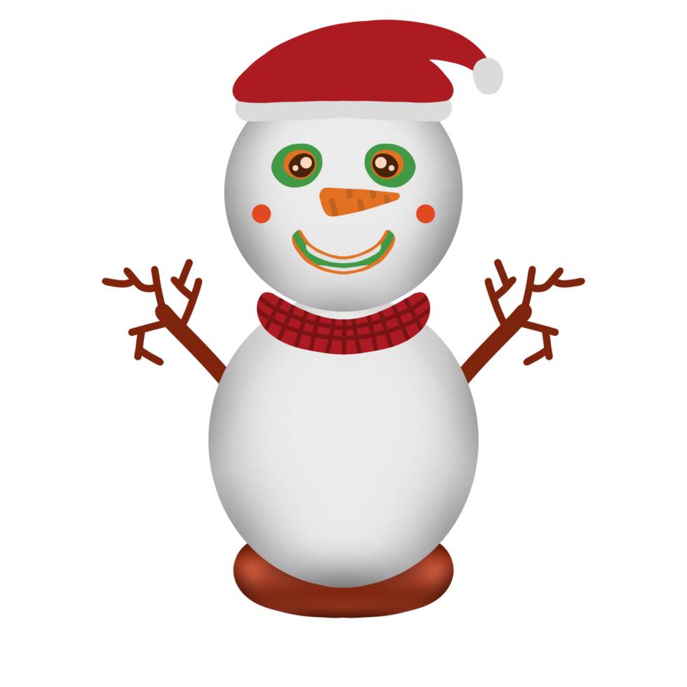 Character Cartoon Snowman Christmas png